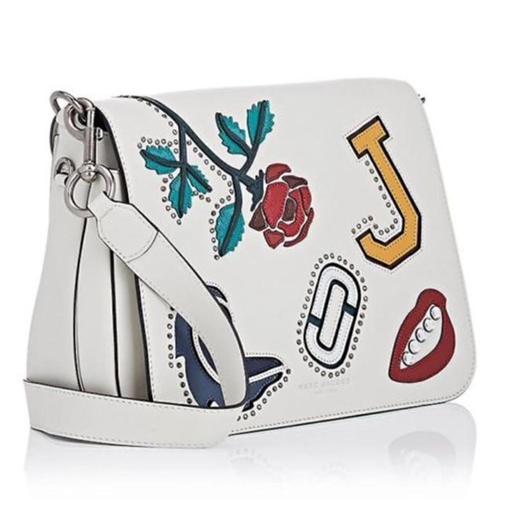 Marc Jacobs Collage Leather Courier Bag-grey-one Size